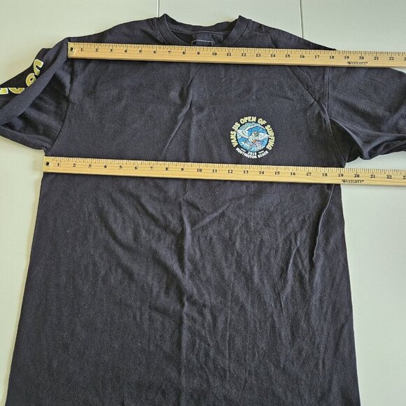 Vans T Shirt Mens M Black Graphic Print LS Cotton US Open Of Surfing Streetwear - Picture 4 of 14